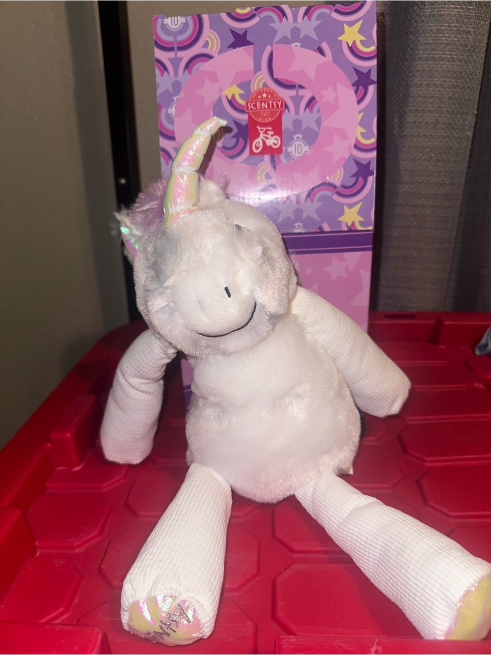 Scentsy Pink and White Unicorn Plush